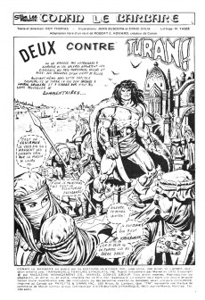 Extrait de Conan le barbare (Éditions Héritage) -14- Deux contre Turan!