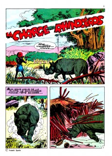 Extrait de Banga (2e Série - Éditions des Remparts) -11- La charge des rhinocéros