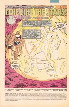 Extrait de Fantastic Four Vol.1 (1961) -324- I Die Like the Stars! (or--Fan Johnny Storm!)