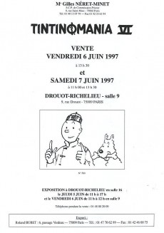 Extrait de (Catalogues) Ventes aux enchères - Néret-Minet & Tessier - Néret-Minet et Tessier - Tintinomania IV - 6/7 Juin 1997 - Drouot-Richelieu