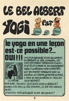 Extrait de Le bel Albert -8MR1586- Le bel albert yogi