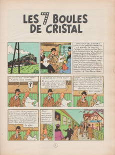 Extrait de Tintin (Historique) -13B39- Les 7 boules de cristal