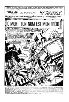 Extrait de Thor (Éditions Héritage) -7778- Ô mort, ton nom est mon frère !