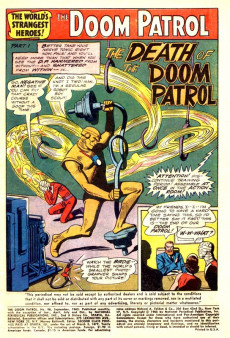 Extrait de Doom Patrol Vol.1 (1964) -98- The Death of the Doom Patrol!