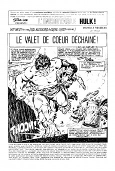 Extrait de L'incroyable Hulk (Éditions Héritage) -7273- Le Valet de Cœur déchaîné !