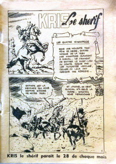 Extrait de Kris le shérif (puis Kriss) (Aventures et Voyages) -20- Kris le Shériff, Les quatre Winnipegs