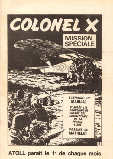 Extrait de Atoll -77- COLONEL X - Mission Spéciale