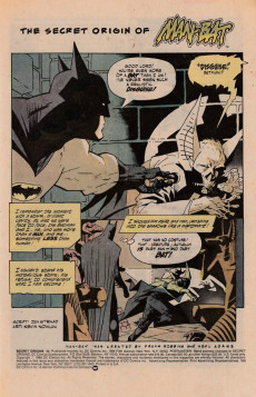 Extrait de Secret Origins (1986) -39- The Secret Origin of Man-Bat / The Myth of the Creation