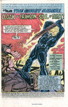 Extrait de Ghost Rider Vol.2 (1973) -44- Cloak Of Crimson-Soul Of Dust !