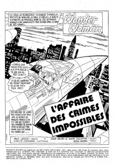 Extrait de Wonder Woman (Éditions Héritage) -3435- L'affaires des crimes impossibles