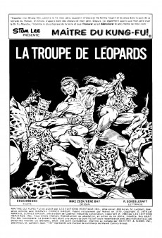 Extrait de Les mains de Shang-Chi, maître du Kung-Fu (Éditions Héritage) -6667- La troupe des léopards
