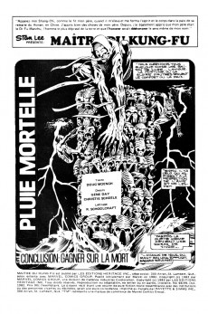 Extrait de Les mains de Shang-Chi, maître du Kung-Fu (Éditions Héritage) -9899- Pluie mortelle