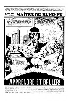 Extrait de Les mains de Shang-Chi, maître du Kung-Fu (Éditions Héritage) -100101- Apprendre et brûler!