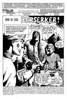Extrait de Le monstre de Frankenstein (Éditions Héritage) -16- Nom de code: Berserker!