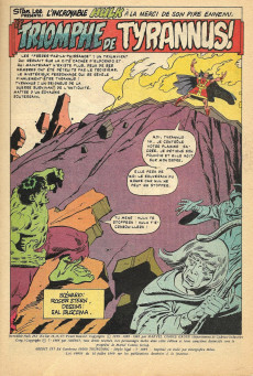 Extrait de Hulk (5e Série - Arédit - Flash Nouvelle Formule) -8- Le triomphe de Tyrannus !