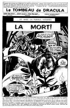 Extrait de Le tombeau de Dracula (Éditions Héritage)  -4950- ...Et avec la parole viendra la mort!