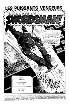 Extrait de Les vengeurs (Éditions Héritage) -16- L'arrivée de... Swordsman!