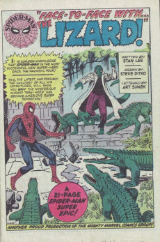 Extrait de The amazing Spider-Man Vol.1 (1963) -6- Face-to-Face With...the Lizard!
