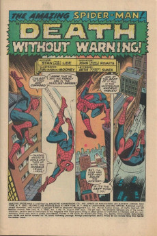 Extrait de The amazing Spider-Man Vol.1 (1963) -75- Death Without Warning!