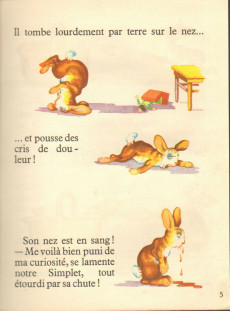 Extrait de Les albums Roses (Hachette) -45- Simplet lapin de choux