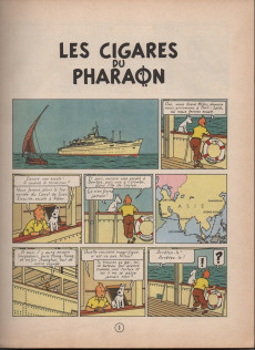 Extrait de Tintin (Historique) -4B23ter- Les cigares du pharaon