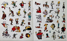 Extrait de Lucky Luke (Autres) - 80 autocollants (rouge)