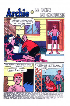 Extrait de Archie (1re série) (Éditions Héritage) -96- Le code du costume