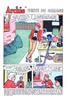 Extrait de Archie (1re série) (Éditions Héritage) -114- Vente de garage