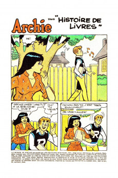 Extrait de Le monde de Archie (Éditions Héritage) -1- Histoire de livres