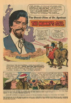 Extrait de The occult Files of Dr Spektor (Gold Key - 1973) -3- The Mummy's Soul