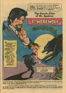 Extrait de The occult Files of Dr Spektor (Gold Key - 1973) -11- I... Werewolf!