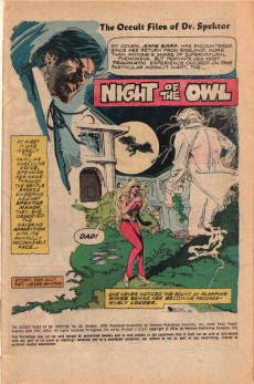 Extrait de The occult Files of Dr Spektor (Gold Key - 1973) -22- Night of the Owl!