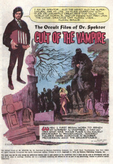 Extrait de The occult Files of Dr Spektor (Gold Key - 1973) -25- The Grave Opens... A Condemned Soul Returns to Lead the Cult of the Vampire!