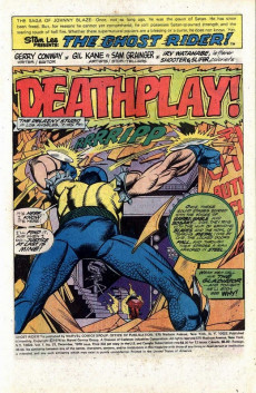 Extrait de Ghost Rider Vol.2 (1973) -21- Deathplay!