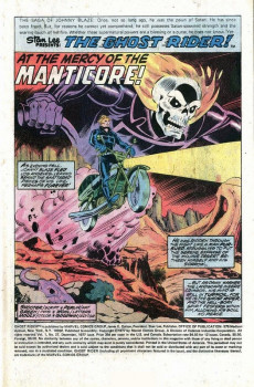 Extrait de Ghost Rider Vol.2 (1973) -27- At the Mercy of the Manticore!