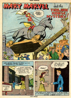 Extrait de Mary Marvel (Fawcett - 1945) -9- Dynamic Action! starring the World's Mightiest Girl!