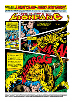 Extrait de Luke Cage, Hero for Hire (Marvel - 1972) -13- Now Strikes the Man Called Lion-Fang!