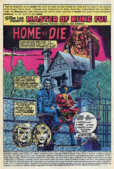 Extrait de Master of Kung Fu Vol. 1 (Marvel - 1974) -70- Murder Mansion!