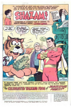 Extrait de Shazam (DC comics - 1973) -18- The Celebrated Talking Frog of Blackstone Forest!
