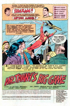 Extrait de Shazam (DC comics - 1973) -32- Mr. Tawny's Big Game