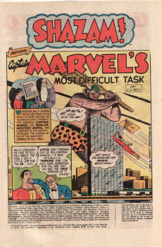 Extrait de Shazam (DC comics - 1973) -22- Captain Marvel's Most Difficult Task