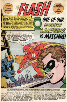 Extrait de The flash Vol.1 (1959) -168- One of Our Green Lanterns Is Missing!