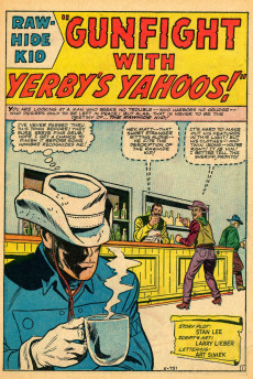 Extrait de Rawhide Kid Vol.1 (1955) -42- The Gunfight with Yerby's Yahoos!