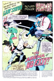Extrait de Richard Dragon, Kung-Fu Fighter (DC Comics - 1975) -5- Her Name Is Lady Shiva...And She Hates Dragon's Guts!