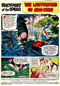 Extrait de Brothers of the Spear (Gold Key - 1972) -2- Labyrinths of Aba-Zulu