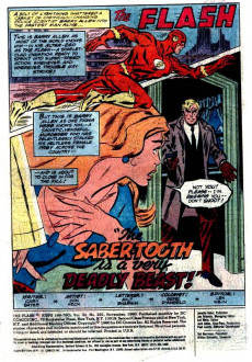 Extrait de The flash Vol.1 (1959) -291- The Sabretooth Is a Very Deadly Beast!