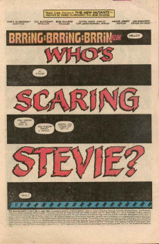 Extrait de The new Mutants (1983) -4- Who's Scaring Stevie?