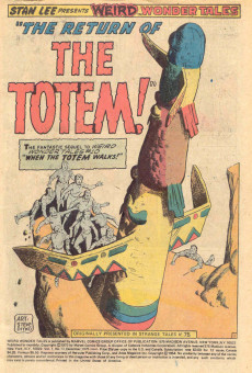 Extrait de Weird Wonder Tales (Marvel Comics - 1973) -13- When Midnight Tolls...the Totem Strikes!