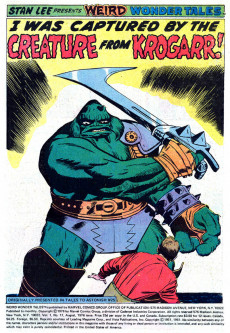 Extrait de Weird Wonder Tales (Marvel Comics - 1973) -17- Creature from Krogarr!