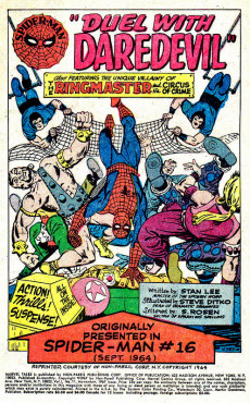 Extrait de Marvel Tales Vol.2 (1966) -11- Spidey Battles Daredevil!